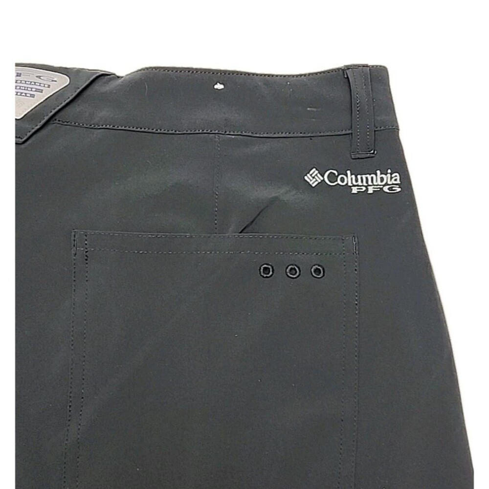 Columbia PFG Shorts Men's Size 38 Black 10" Inseam Golf Fishing Lightweight Zip - Picture 5 of 13